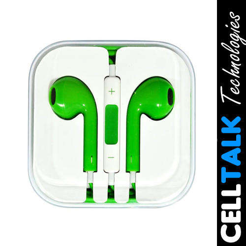 iPhone 5 Earphones Earpods iPhone Samsung Blackberry Compatible GREEN